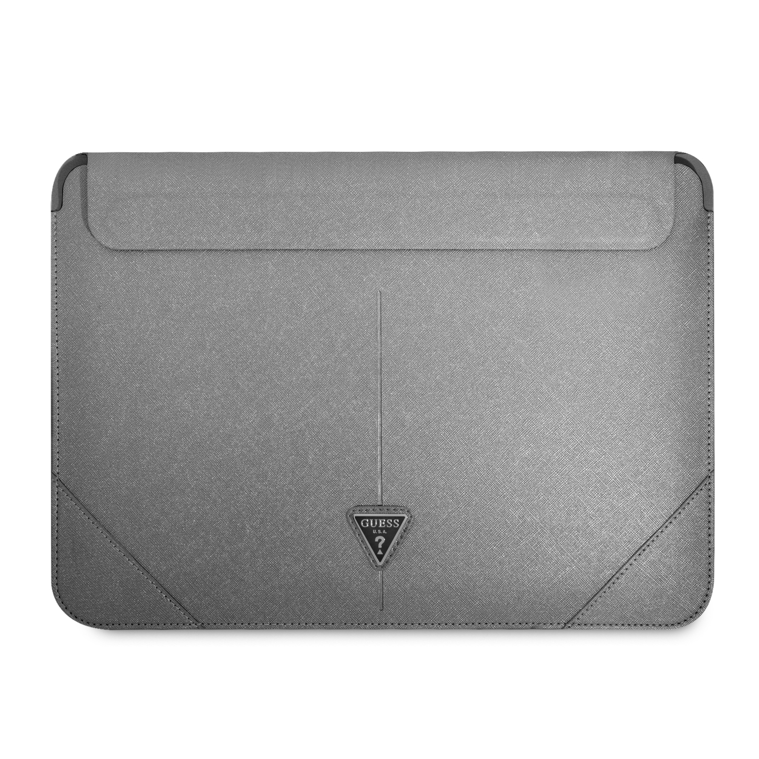 variatie Guess Saffiano Triangle Logo Laptop sleeve 16 inch – Grijs