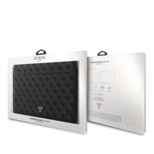 Guess 4G PU Triangle Logo Laptop sleeve - Zwart 4