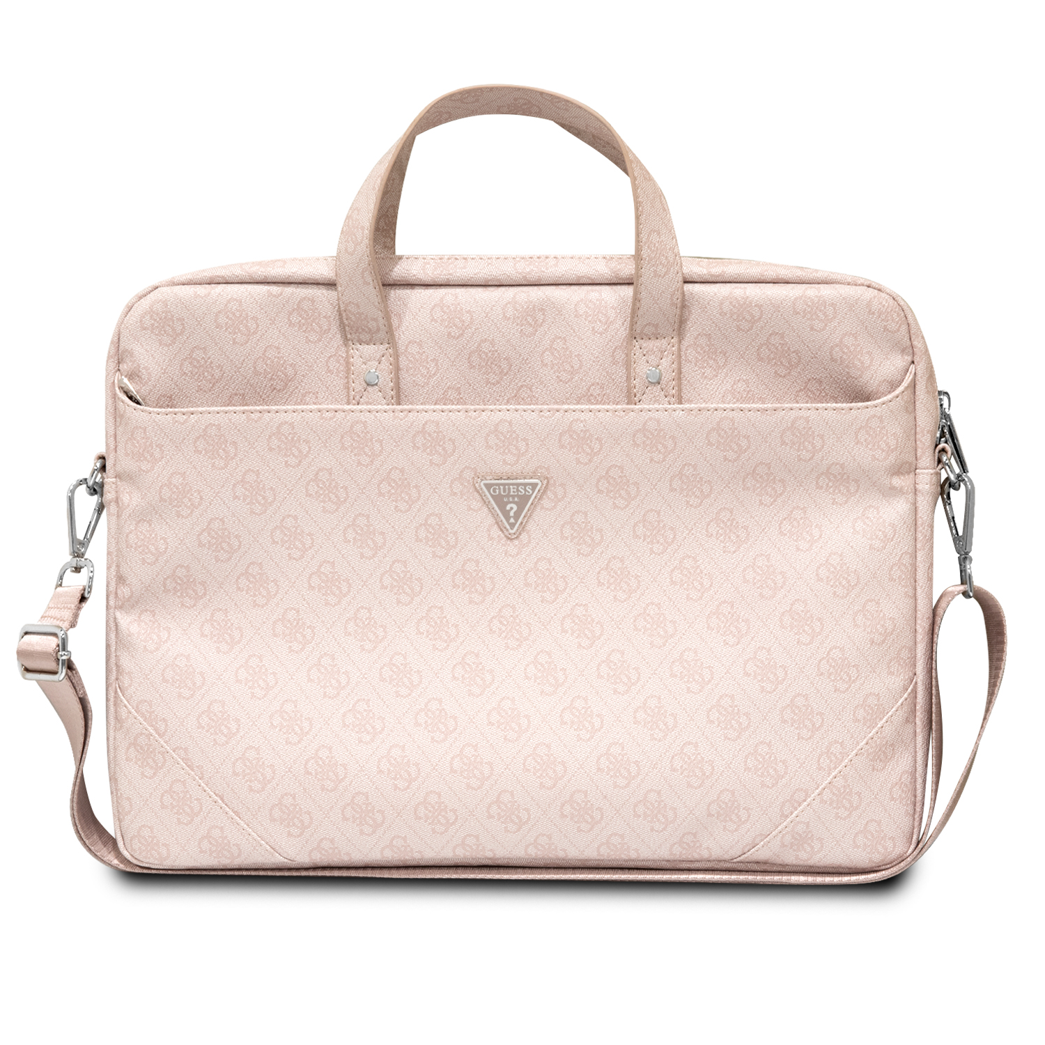 variatie Guess 4G PU Triangle Logo Laptoptas 15 tot en met 16 inch – Roze