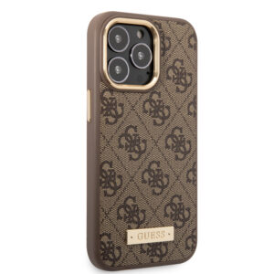 Guess PU 4G MagSafe Compatible telefoonhoesje iPhone 13 Pro - Bruin 4