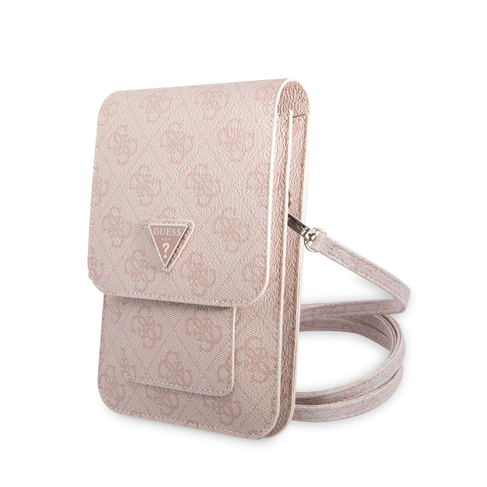 variatie Guess PU 4G Triangle Universele telefoonhoes – Roze