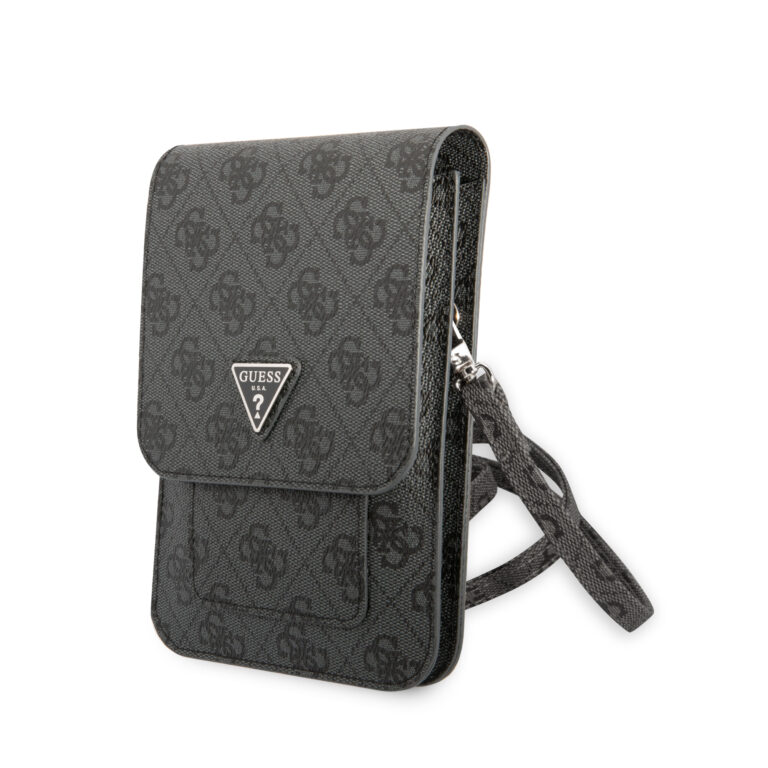 Guess PU 4G Triangle Universeel telefoontasje - Zwart