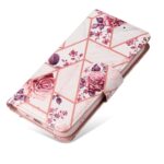 Marmer bookcase iPhone 14 Plus hoesje – Rosegoud - 3