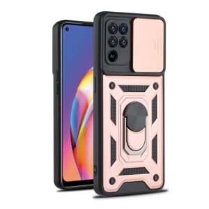 Oppo A94 5G Ringhouder Hoesje – Roségoud