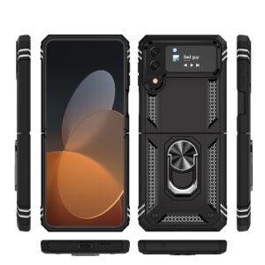 Samsung Galaxy Z Flip 4 Ringhouder Hoesje - Zwart 2