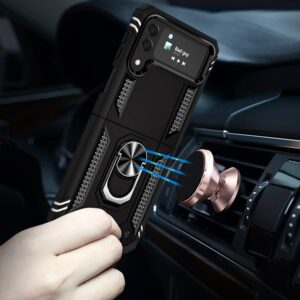 Samsung Galaxy Z Flip 4 Ringhouder Hoesje - Zwart 4