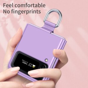 Samsung Galaxy Z Flip 4 hoesje met sleutelhanger - Paars 4