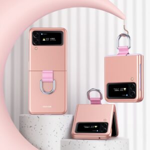 Samsung Galaxy Z Flip 4 hoesje met sleutelhanger - Roségoud 2