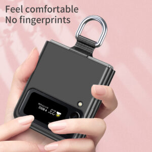 Samsung Galaxy Z Flip 4 hoesje met sleutelhanger - Zwart 4