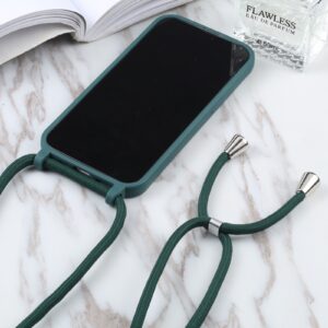 Siliconen hoesje met koord iPhone 14 - Groen 4