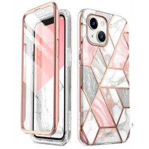 Cosmo 360 Backcase met Screenprotector iPhone 14 – Marmer