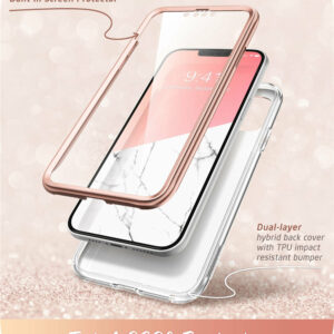 Cosmo 360 Backcase met Screenprotector iPhone 14 - Marmer 2