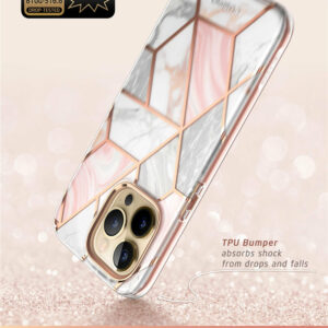 Cosmo 360 Backcase met Screenprotector iPhone 14 Pro - Marmer 4