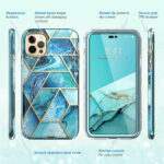 Cosmo 360 Backcase met Screenprotector iPhone 14 Pro – Ocean - 5