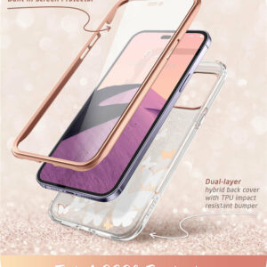 Cosmo 360 Backcase met Screenprotector iPhone 14 Pro - Vlinders 2