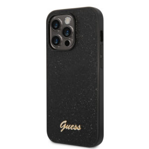 Guess Glitter Flakes iPhone 14 Pro Max hoesje - Zwart 2