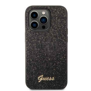 Guess Glitter Flakes iPhone 14 Pro Max hoesje - Zwart 3