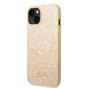 Guess Glitter Flakes iPhone 14 en iPhone 13 hoesje - Goud 2