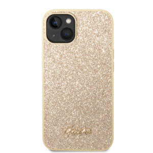 Guess Glitter Flakes iPhone 14 en iPhone 13 hoesje - Goud 3