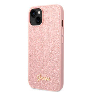 Guess Glitter Flakes iPhone 14 en iPhone 13 hoesje - Roze 2