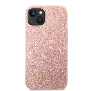 Guess Glitter Flakes iPhone 14 en iPhone 13 hoesje - Roze 3