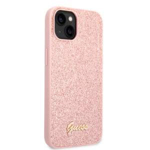 Guess Glitter Flakes iPhone 14 en iPhone 13 hoesje - Roze 4