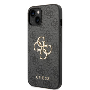 Guess Golden Logo iPhone 14 en iPhone 13 Hoesje - Grijs 2