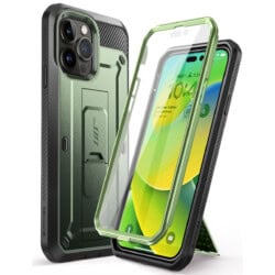 Supcase 360 Backcase hoesje met screenprotector iPhone 14 Pro - Groen