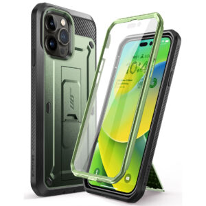 Supcase 360 Backcase hoesje met screenprotector iPhone 14 Pro Max - Groen 1