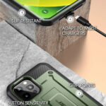 Supcase 360 Backcase hoesje met screenprotector iPhone 14 Pro Max - Groen