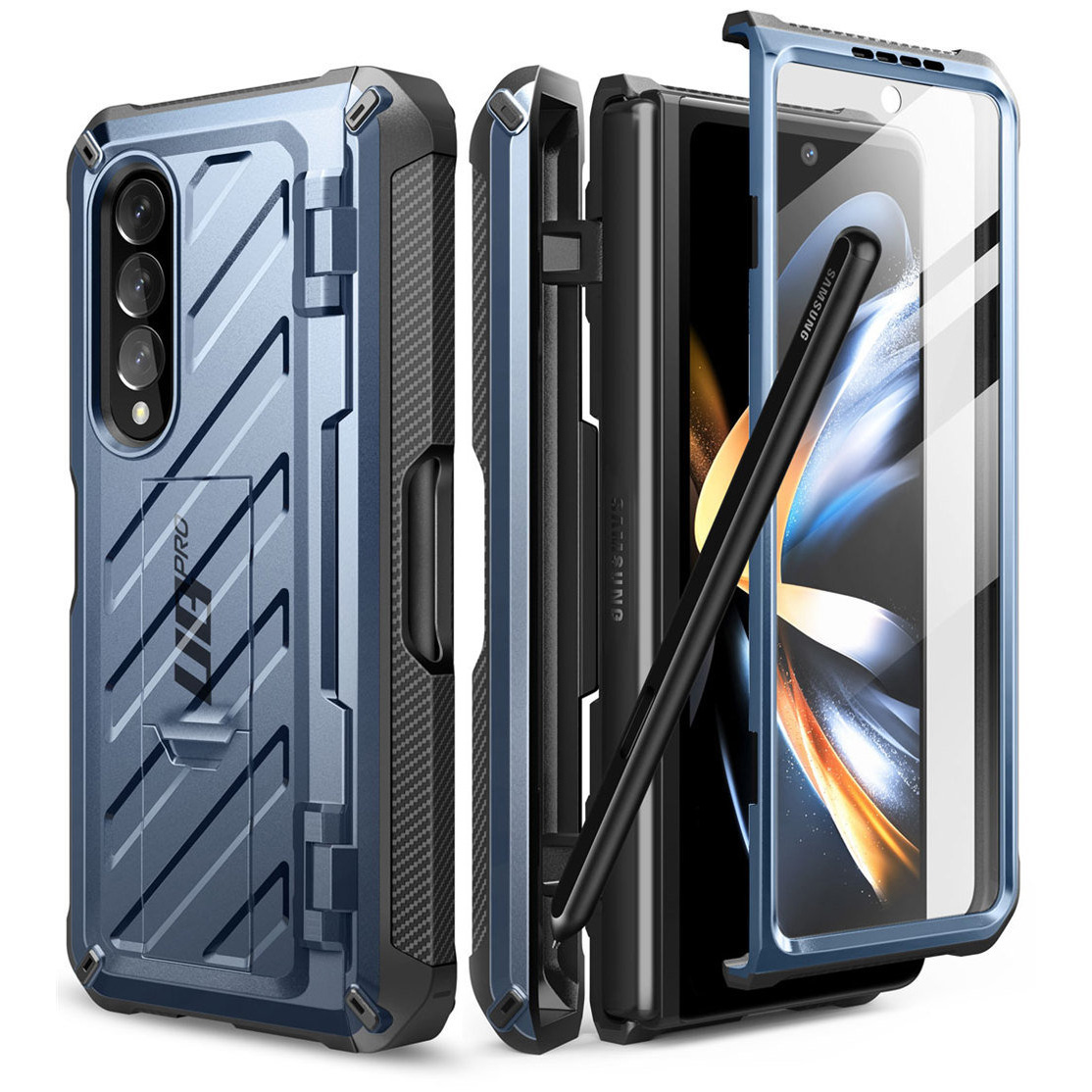 variatie Supcase 360 Backcase met screenprotector Samsung Z Fold 4 – Blauw