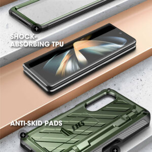 Supcase 360 Backcase met screenprotector Samsung Z Fold 4 - Groen 3