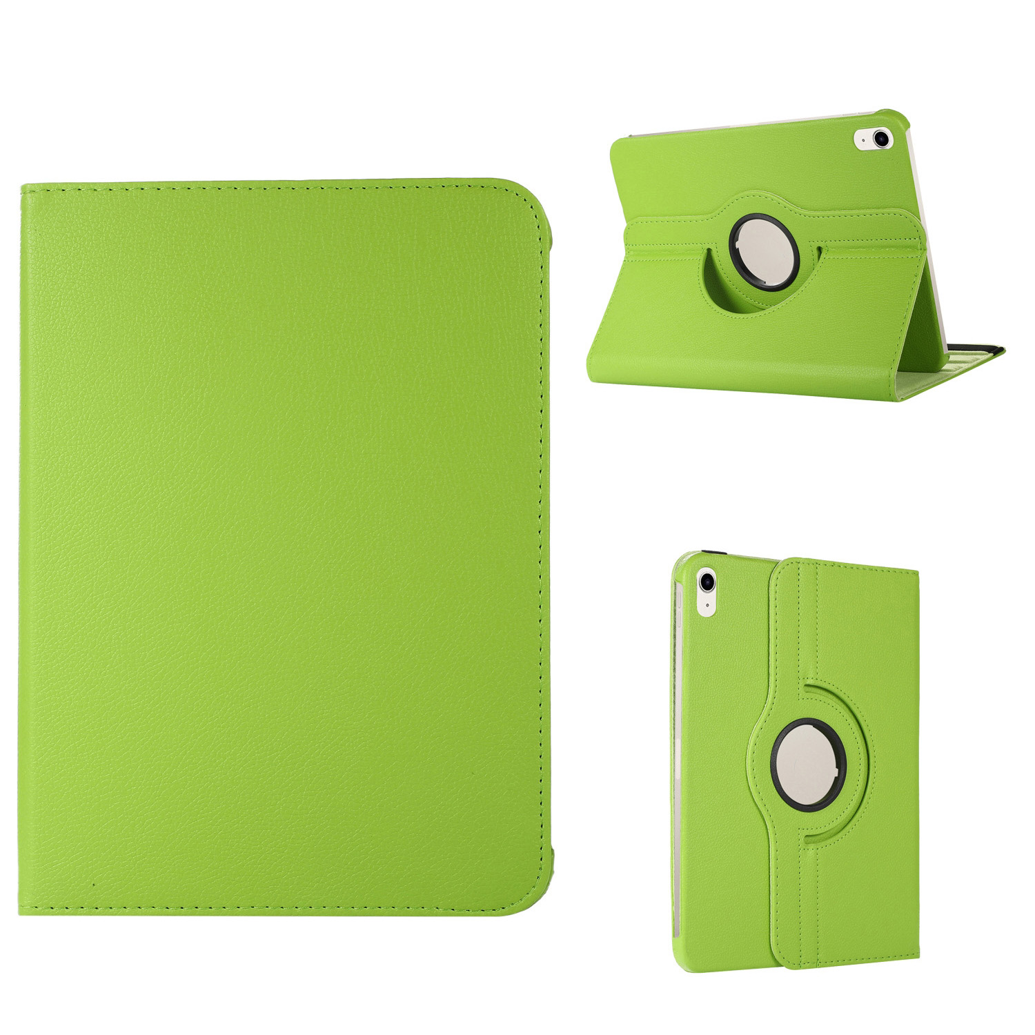 variatie iPad 10 Hoes – 10e Generatie – 2022 – Case Cover – 10.9 Inch – Bookcase – 360 Graden Draaibaar – Roterend Hoesje – Groen