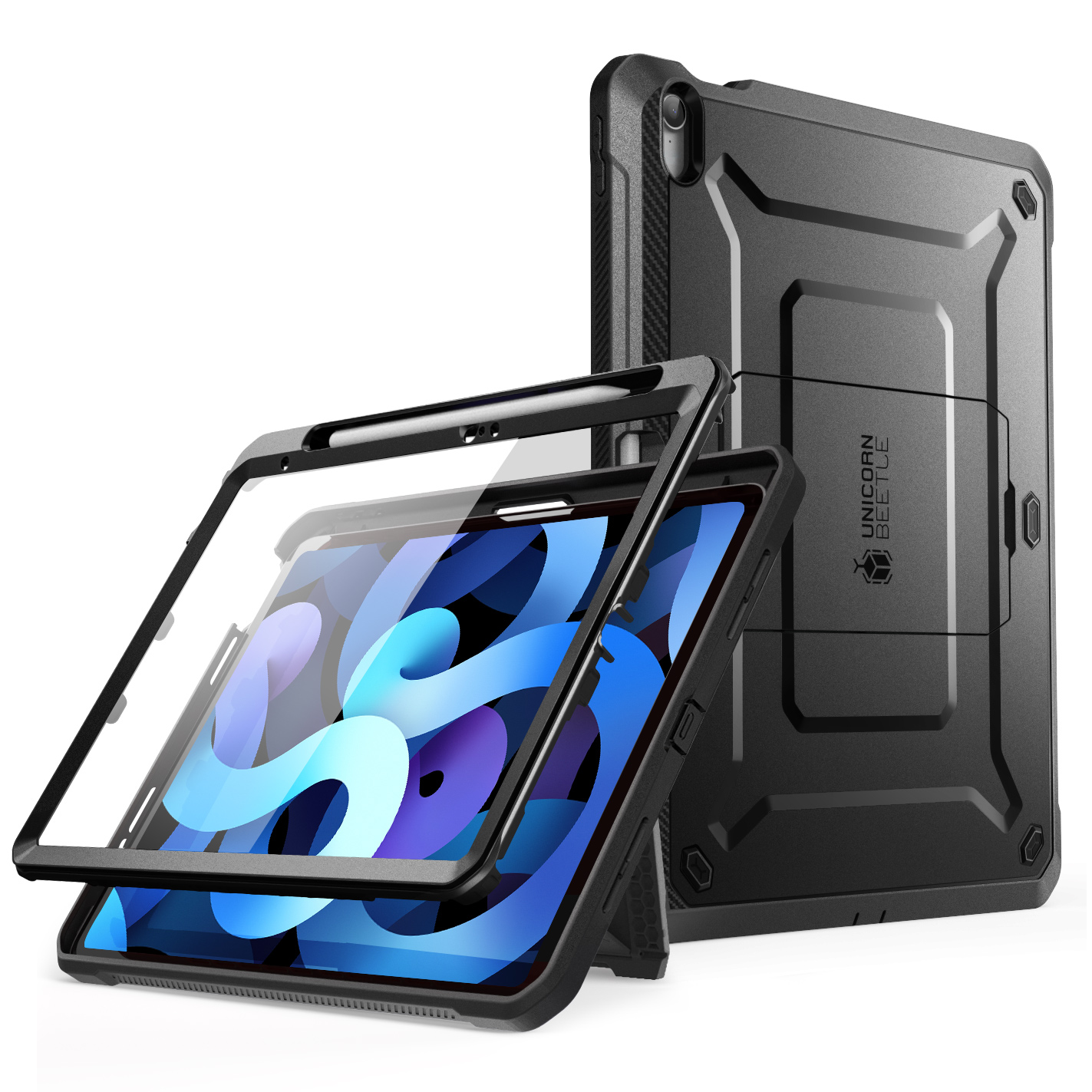 variatie Supcase Fullcover hoes met screenprotector iPad 10 – 10.9 inch – Zwart