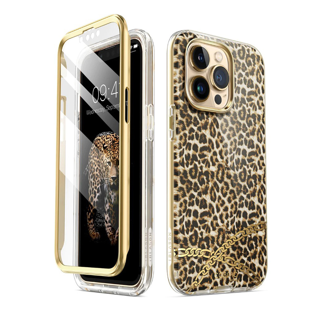 variatie Cosmo 360 Backcase met screenprotector iPhone 13 Pro Max – Leopard