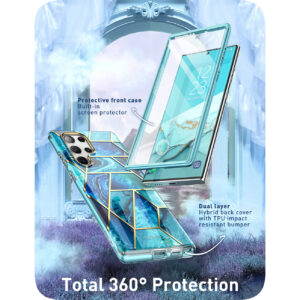 Cosmo 360 hoesje met screenprotector Samsung S23 Ultra - Ocean 3