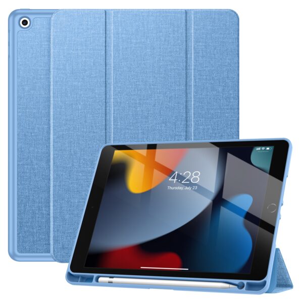 1Solidenz TriFold Hoes iPad 9 iPad 8 iPad 7 - 10.2 inch - Blauw 1