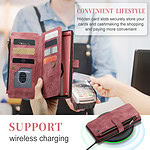 CaseMe Samsung Galaxy S23 Ultra wallet hoesje - Rood - 10