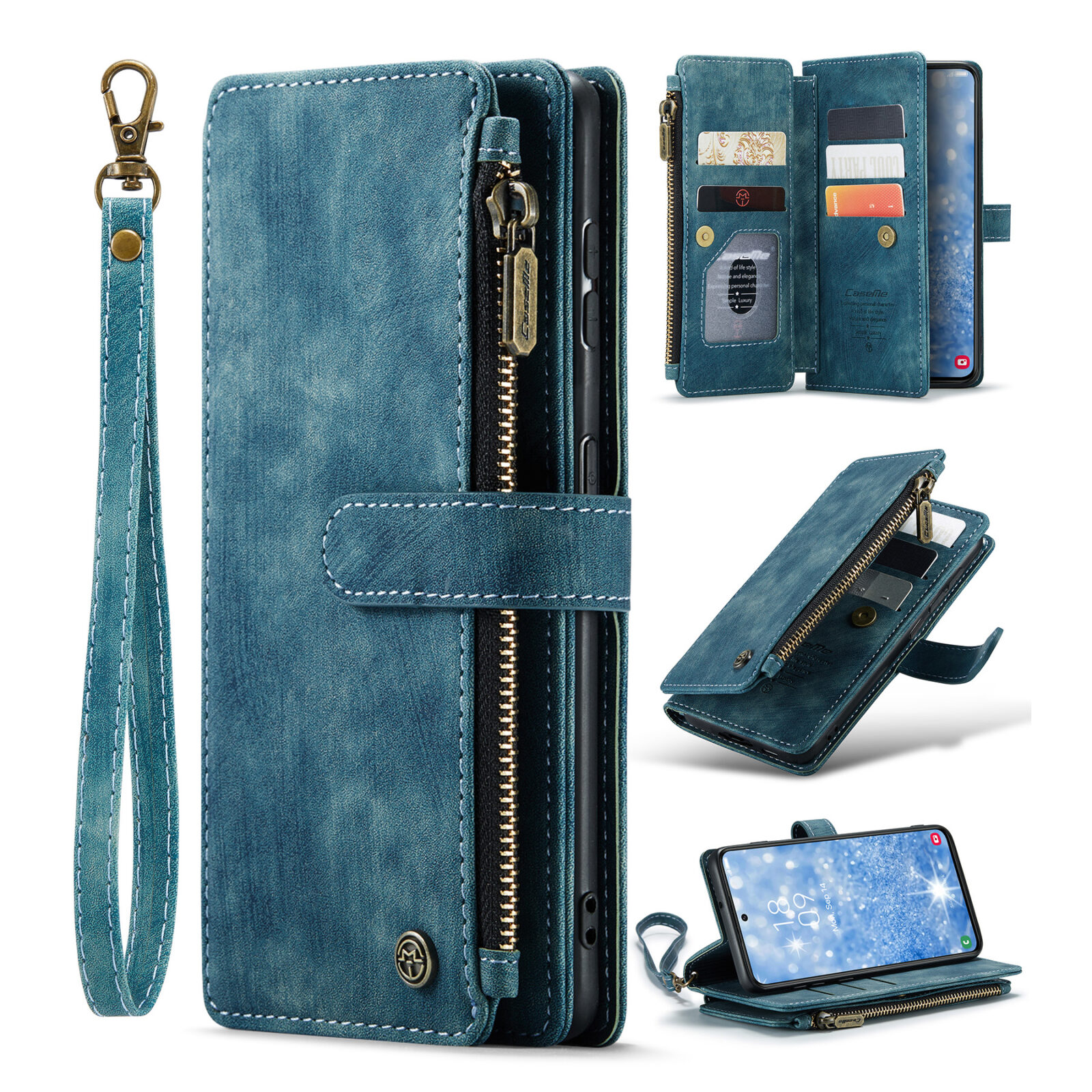 CaseMe Samsung Galaxy S23 Plus wallet hoesje - Blauw