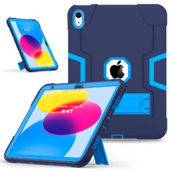 Shockproof Standcase hoes iPad 11 en iPad 10 - 10.9 inch - Blauw