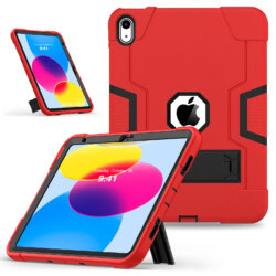Shockproof Standcase hoes iPad 11 en iPad 10 - 10.9 inch - Rood