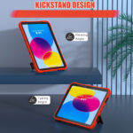 Shockproof Standcase hoes iPad 11 en iPad 10 – 10.9 inch – Rood - 5