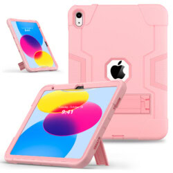 Shockproof Standcase hoes iPad 11 en iPad 10 - 10.9 inch - Roze