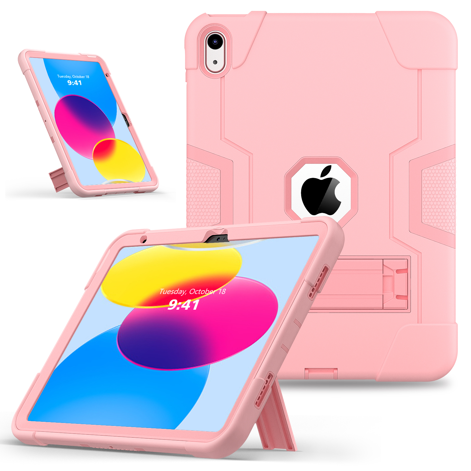Shockproof Standcase hoes iPad 10 - 10.9 inch - Roze 1