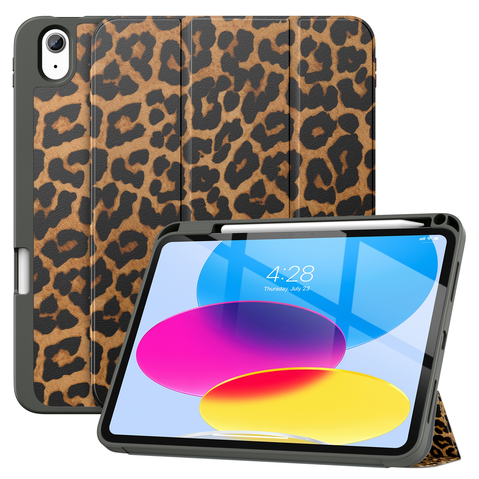 Solidenz TriFold Hoes iPad 10 - 2022 10.9 inch - Luipaard 1