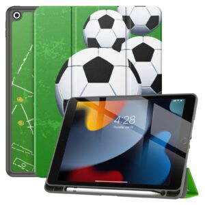 Solidenz TriFold Hoes iPad 9 / iPad 8 / iPad 7 – 10.2 inch – Voetbal