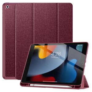 Solidenz TriFold Hoes iPad 9 iPad 8 iPad 7 - 10.2 inch - Wijnrood 1