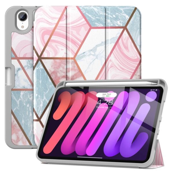 Solidenz TriFold Hoes iPad Mini 6 - Marmer 1