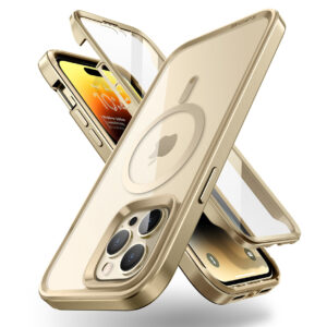 Supcase EdgeMag Hoesje met screenprotector iPhone 14 Pro Max – Goud