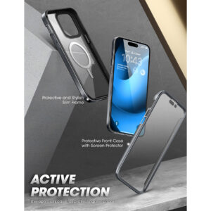 Supcase EdgeMag Hoesje met screenprotector iPhone 14 Pro Max - Zwart 3